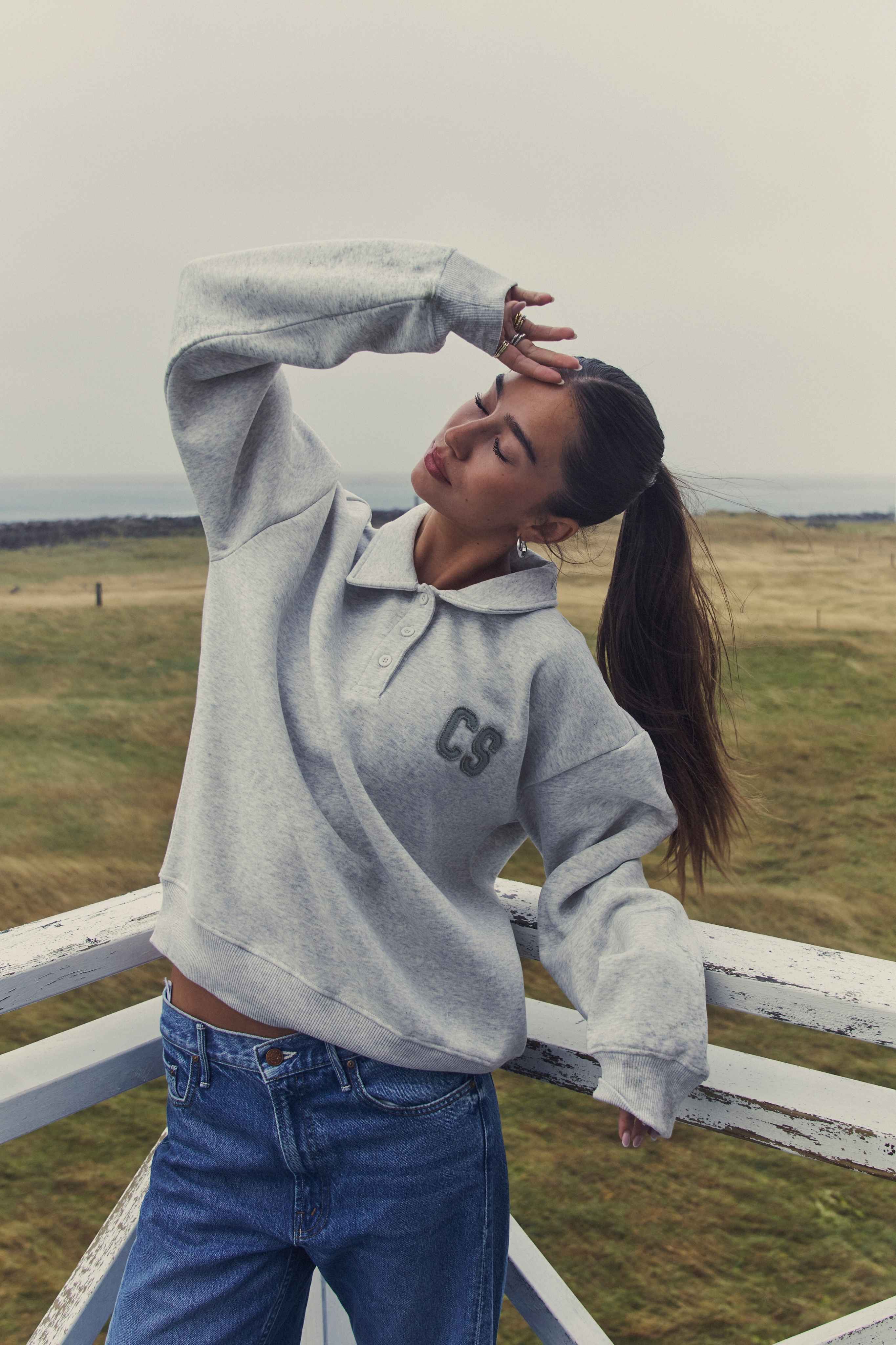W. Rugby Shirt - Grey melange